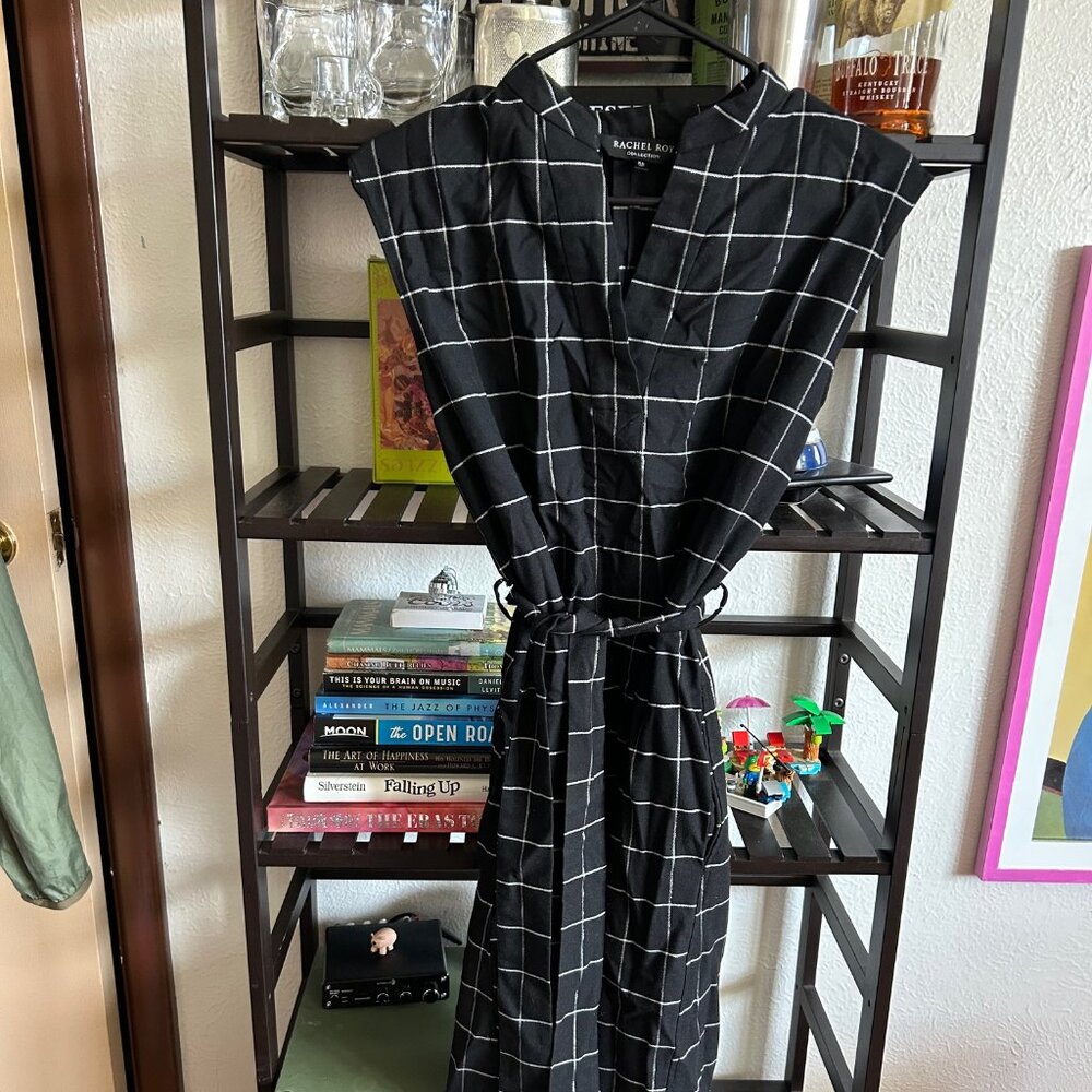 Rachel Roy Black Checkered Dress